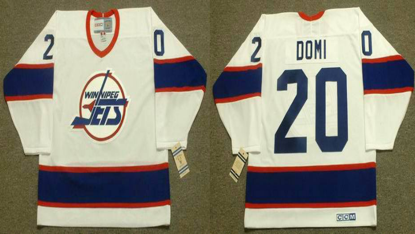 2019 Men Winnipeg Jets #20 Domi white CCM NHL jersey